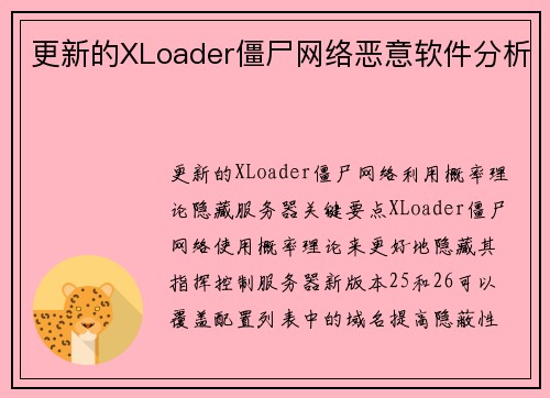 更新的XLoader僵尸网络恶意软件分析 